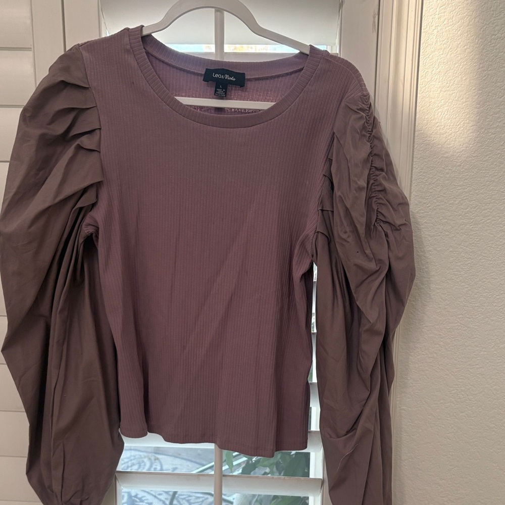 Lea & Viola Mauve Long Sleeve Top